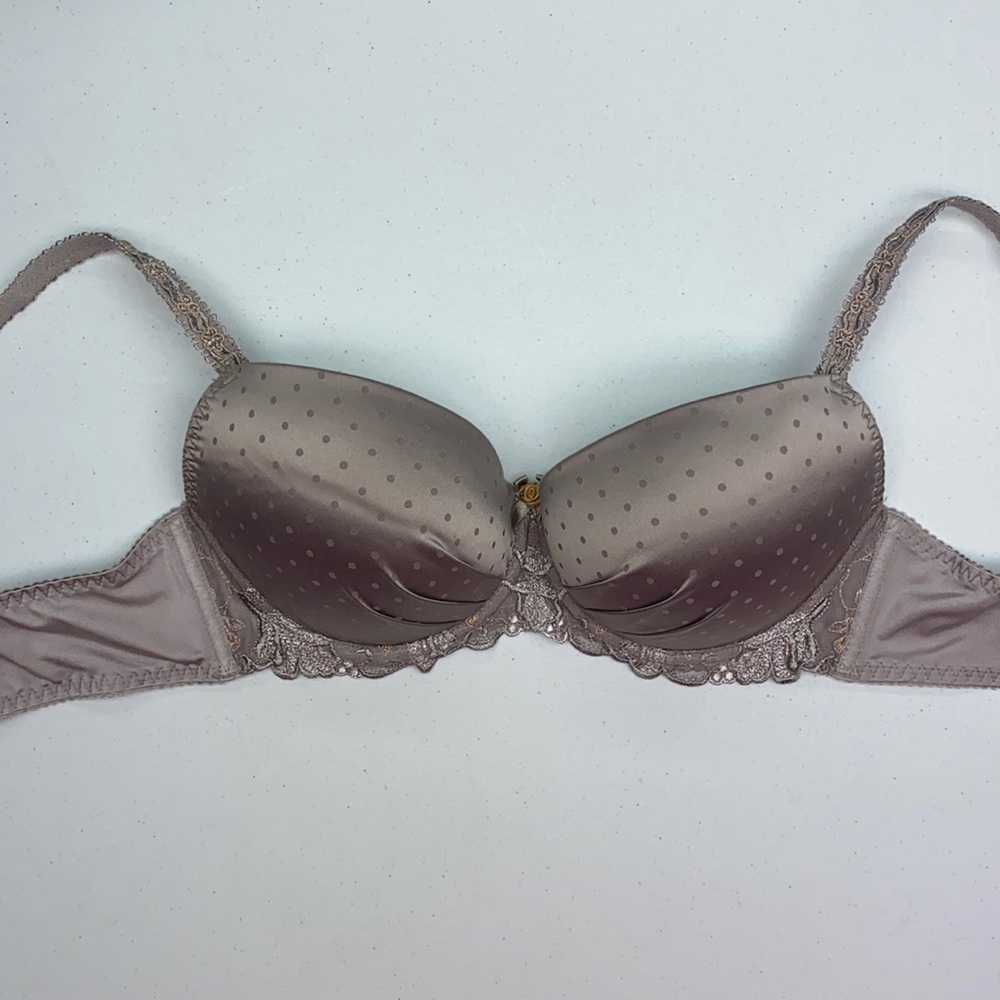 Kris BRN Pushup Satin Demi, 38DUK/  38C US   *P1018